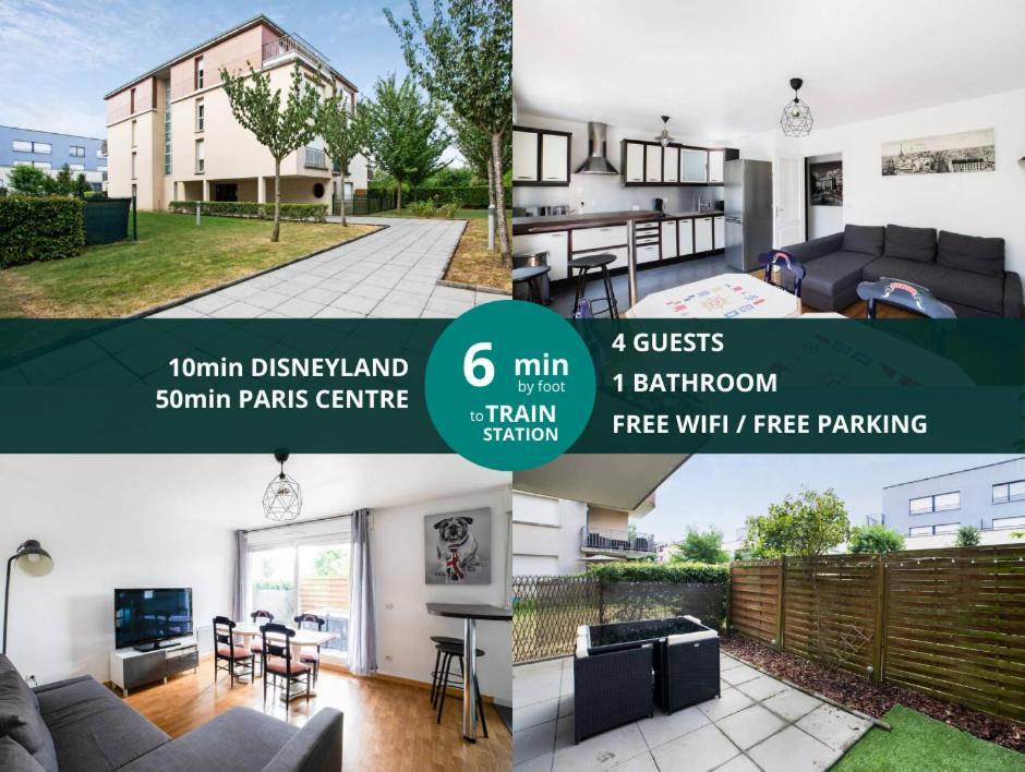 Les Paves De Prague - Appartement Pour 4 A 10 Minutes De Disneyland Paris Montévrain Eksteriør bilde